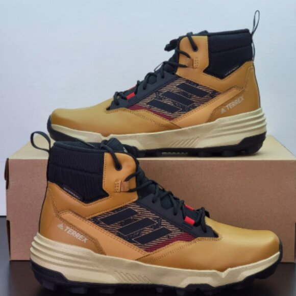 NWT Adidas Men's Terrex Unity Leather Mid R.Rdy ,Black/Tan-SZ11 - Picture 7 of 8